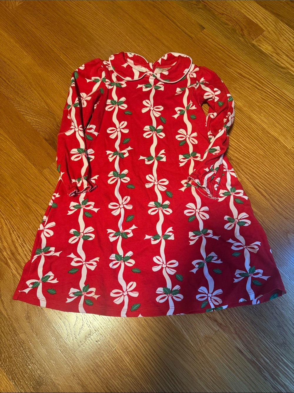 The Beaufort Bonnet Company Red Bow-Print Holiday Dress
